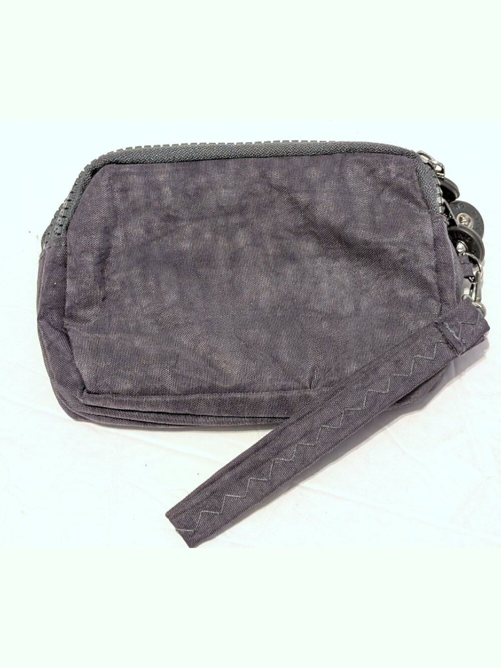 Kipling 3 Zippered Compartments Wristlet Wallet Nylon Wallet Organizer - Picture 2 of 4